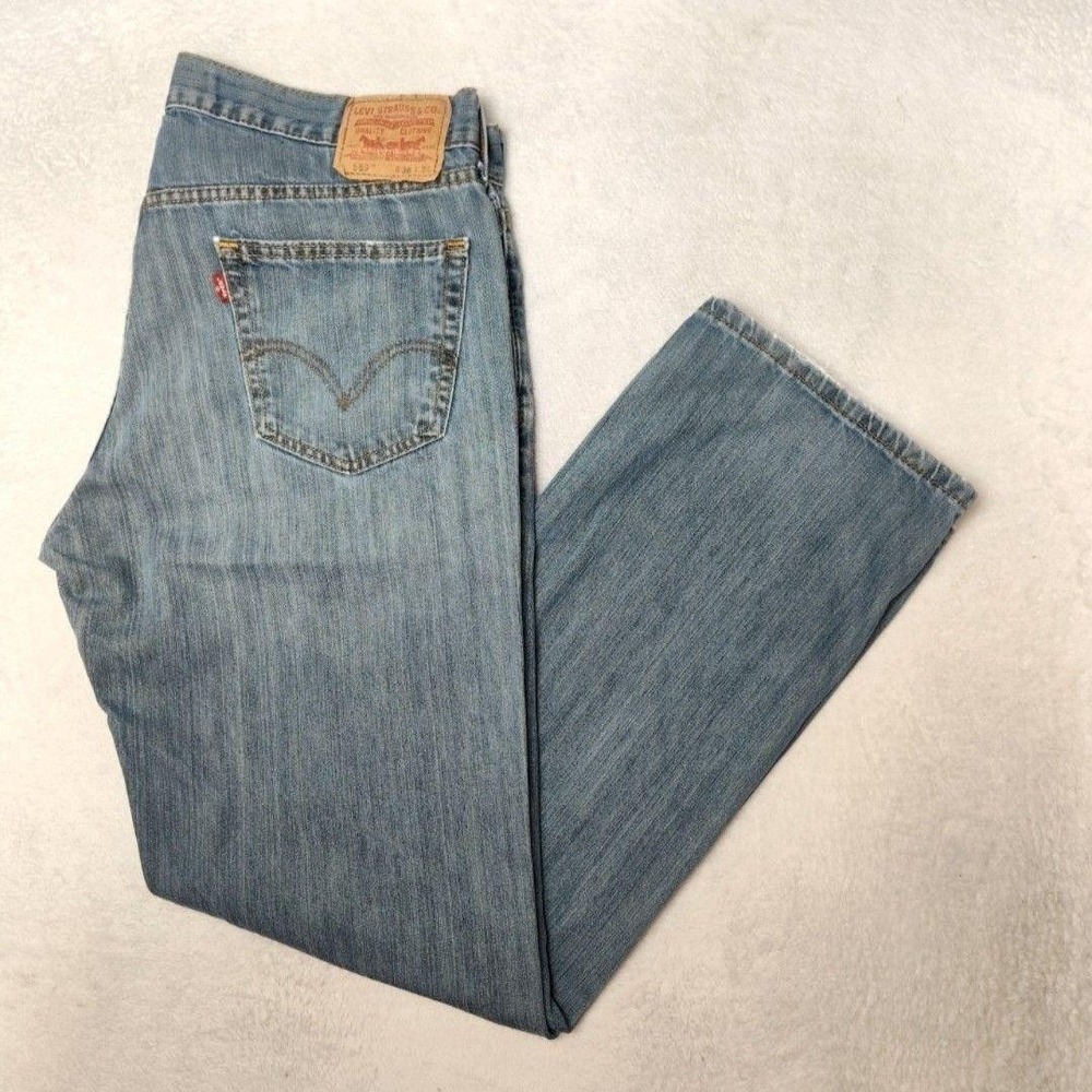 Levis 559 Jeans Mens 36x34 Blue Y2K Relaxed Straight Light Wash Denim 5-Pocket